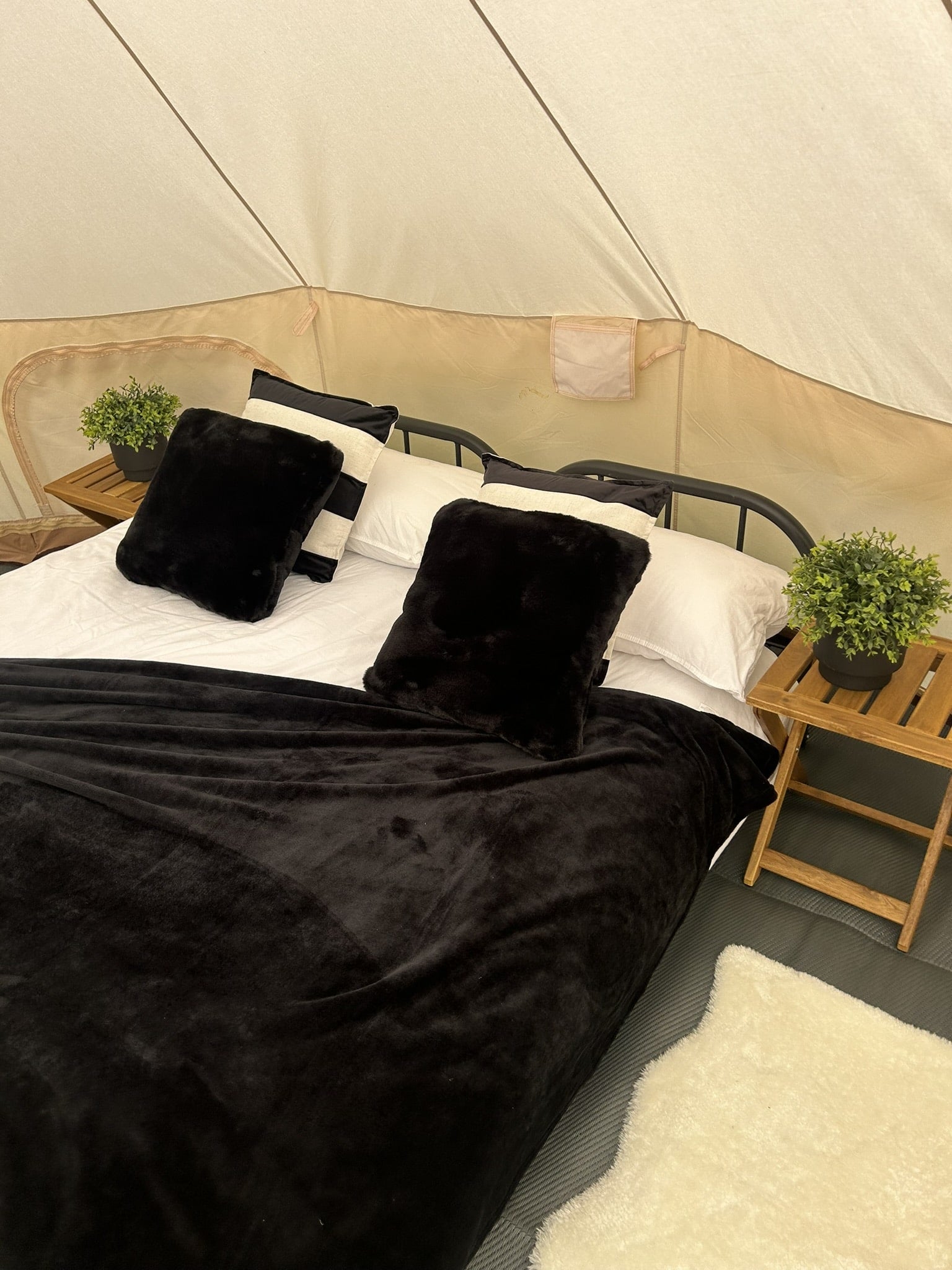 Ultra-Comfort Camping Bed: Lightweight Foldable Frame with Luxury Mattress &amp; Memory Foam Topper - [Bell Tents]