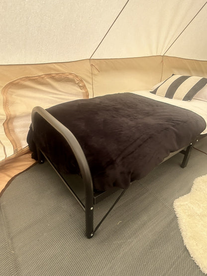 Ultra-Comfort Camping Bed: Lightweight Foldable Frame with Luxury Mattress &amp; Memory Foam Topper - [Bell Tents]