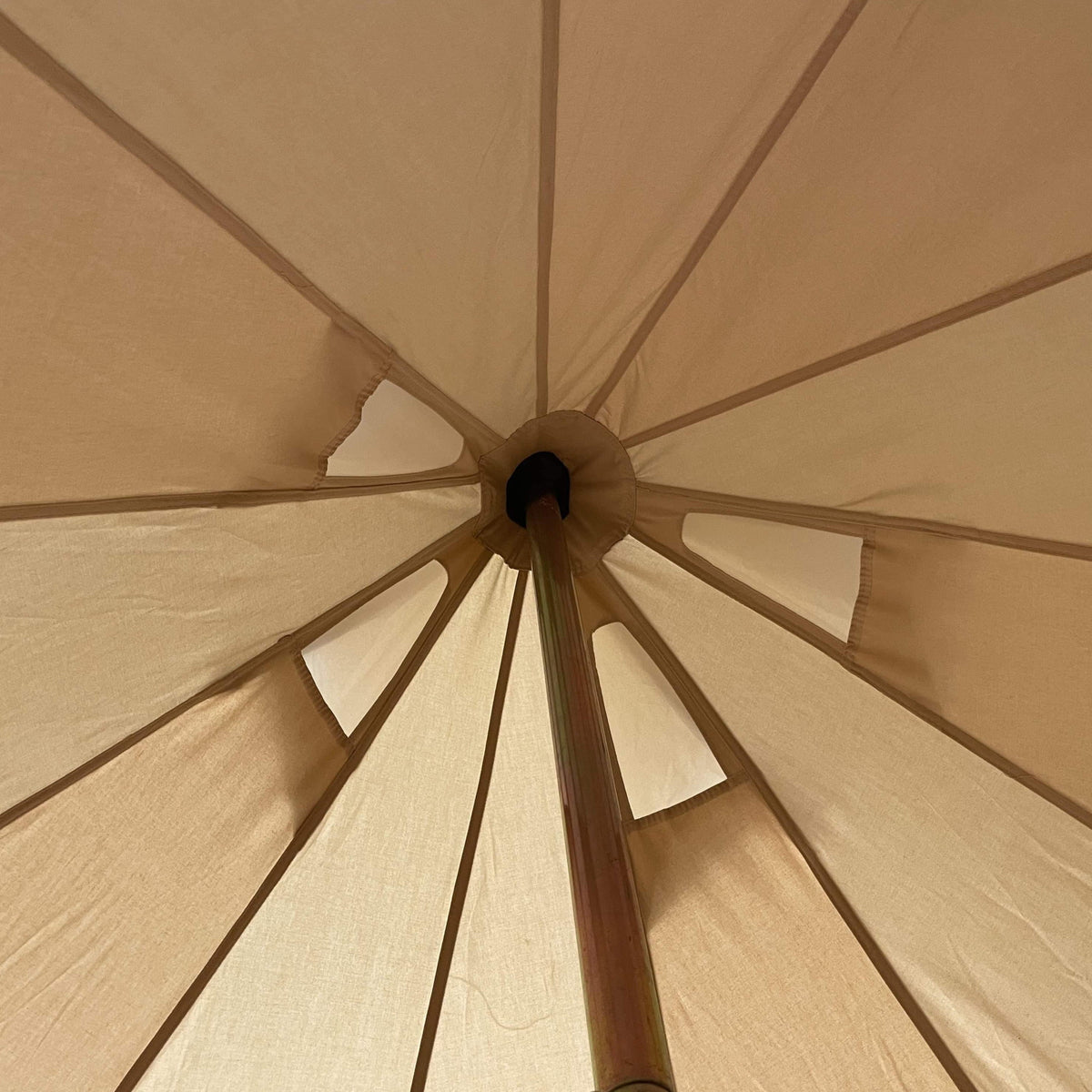 7m Bell Tent Fireproof With Stove Hole & Flap - Bell Tent Sussex
