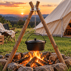 Bushcraft Campfire Cooking Tripod Kit