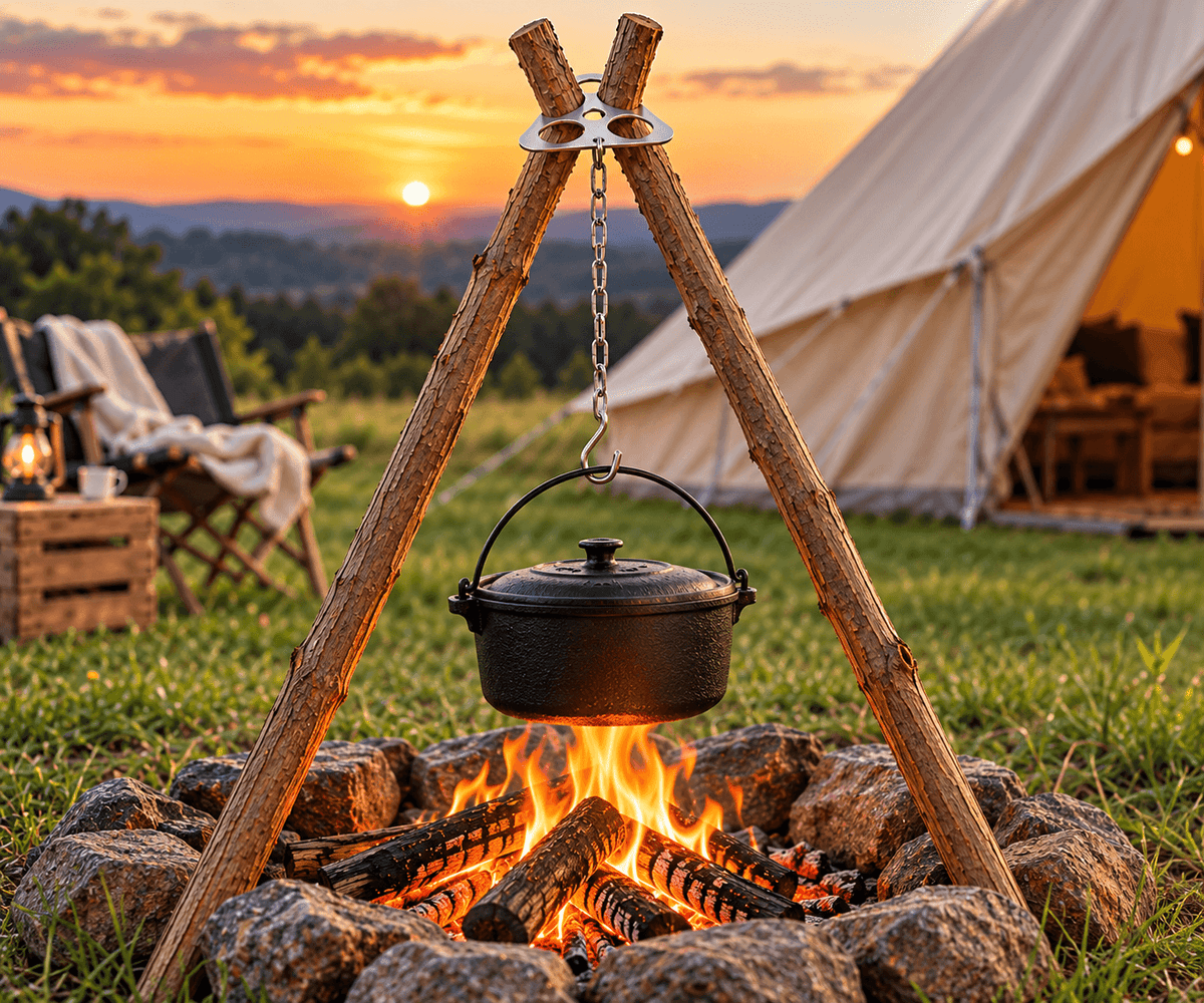 Bushcraft Campfire Cooking Tripod Kit