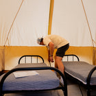 Ultra-Comfort Camping Bed: Lightweight Foldable Frame with Luxury Mattress & Memory Foam Topper - [Bell Tents]
