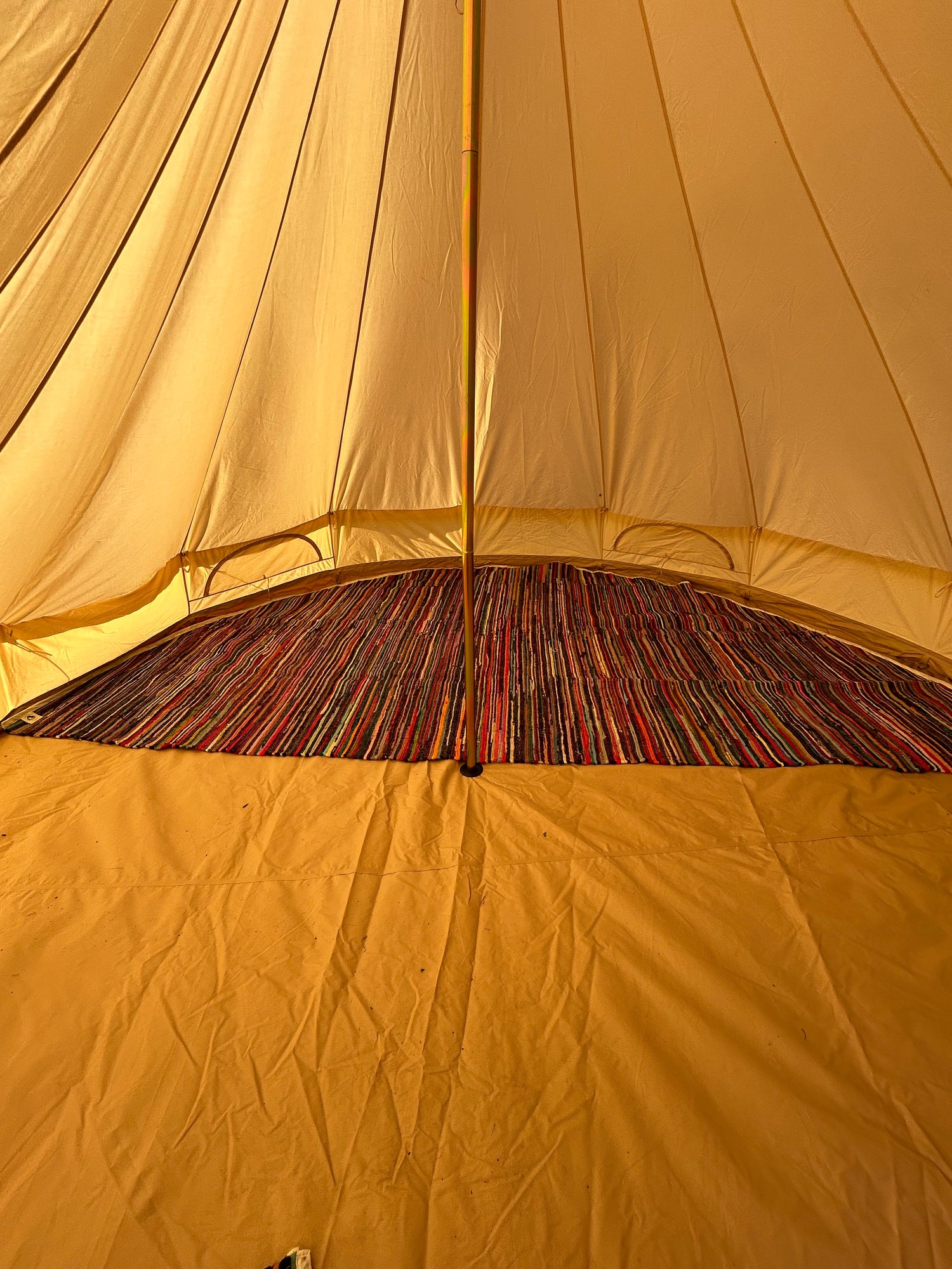 rugs for bell tents Bell Tent Flooring - Indian Rag Rug