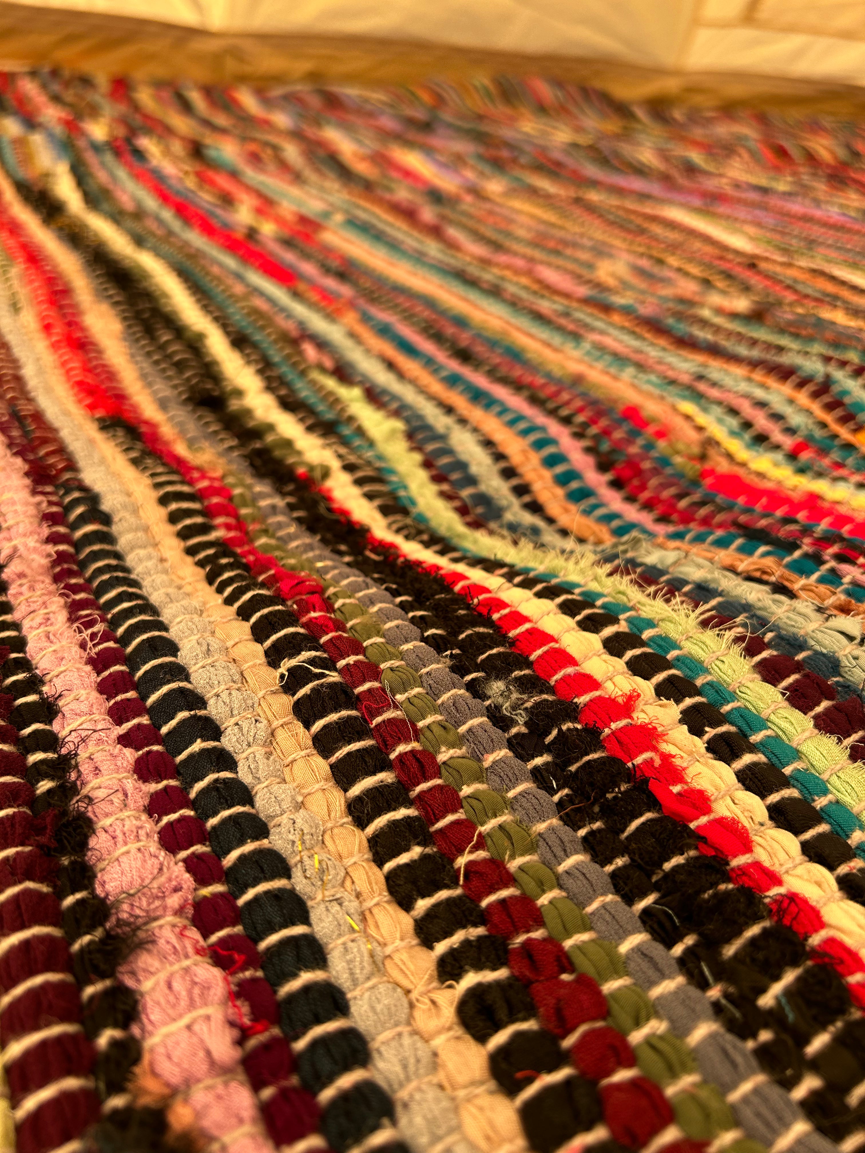 Bell Tent Flooring - Indian Rag Rug - Bell Tent Sussex