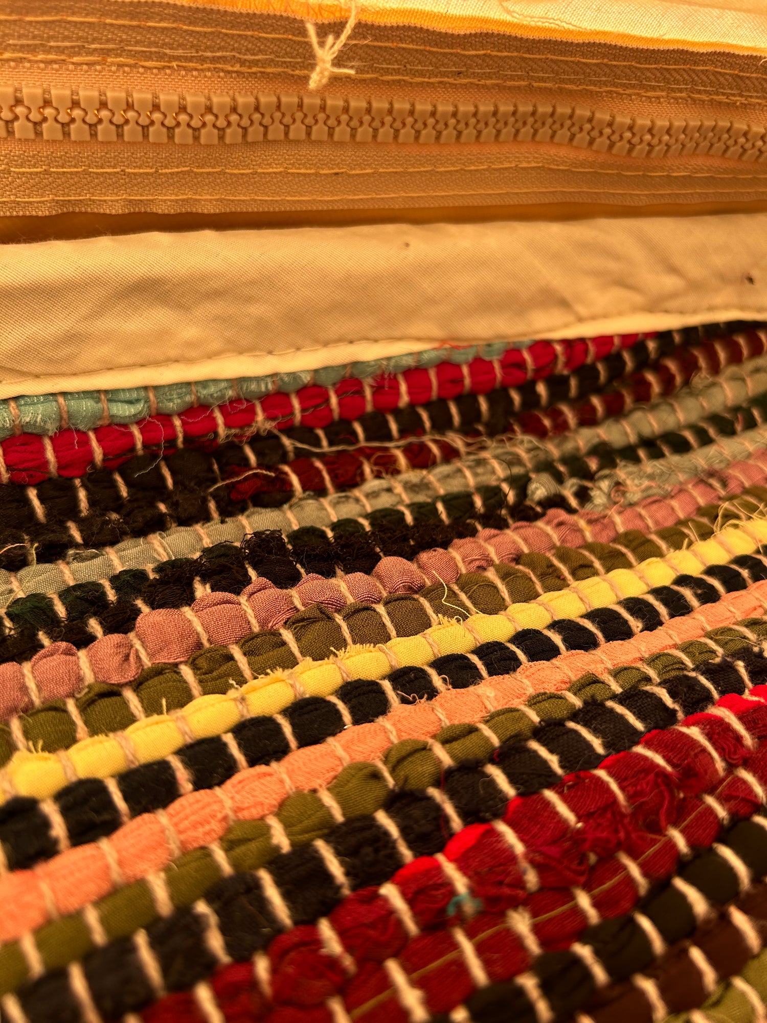 Bell Tent Flooring - Indian Rag Rug - Bell Tent Sussex