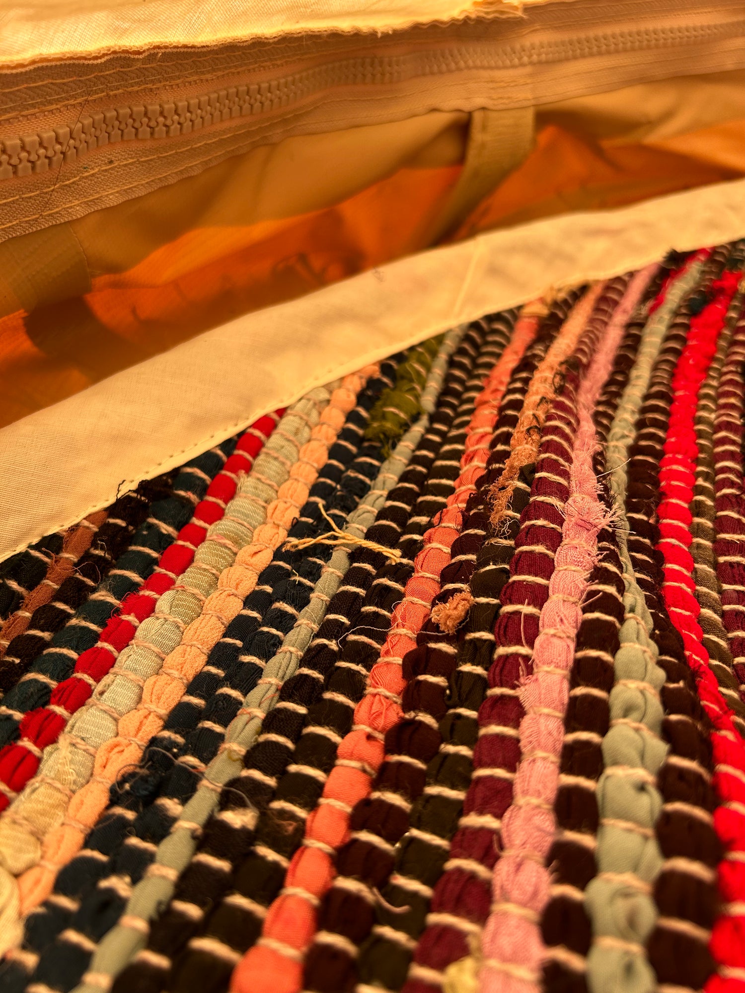 Bell Tent Flooring - Indian Rag Rug - Bell Tent Sussex