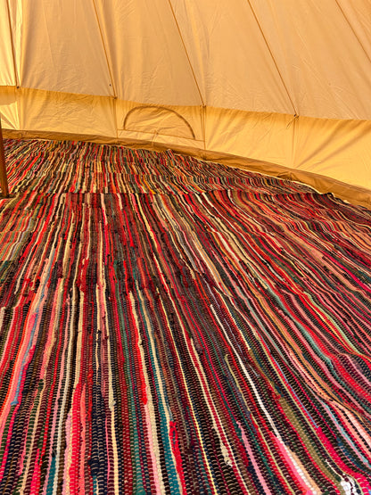 Half Moon Indian Rag Rug Flooring - [Bell Tents]