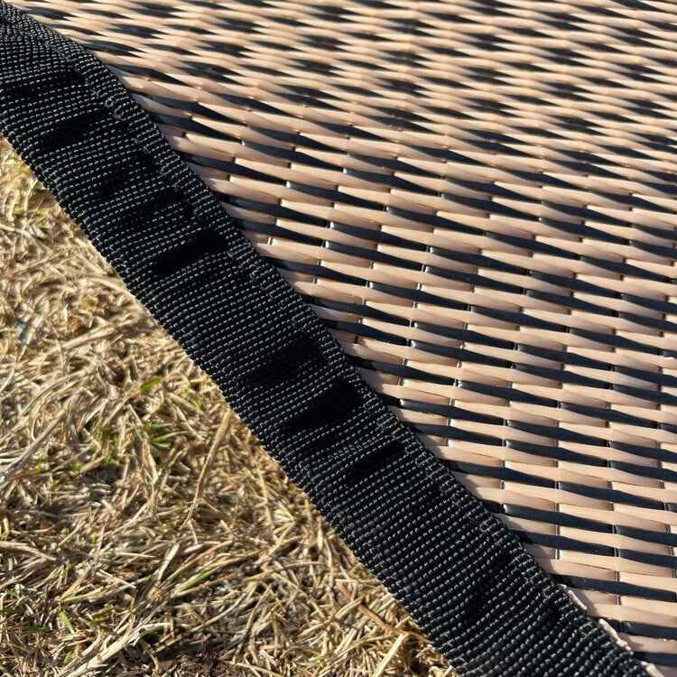 Poly Propylene Flooring Natural & Black - Fire Retardant - [Bell Tents]