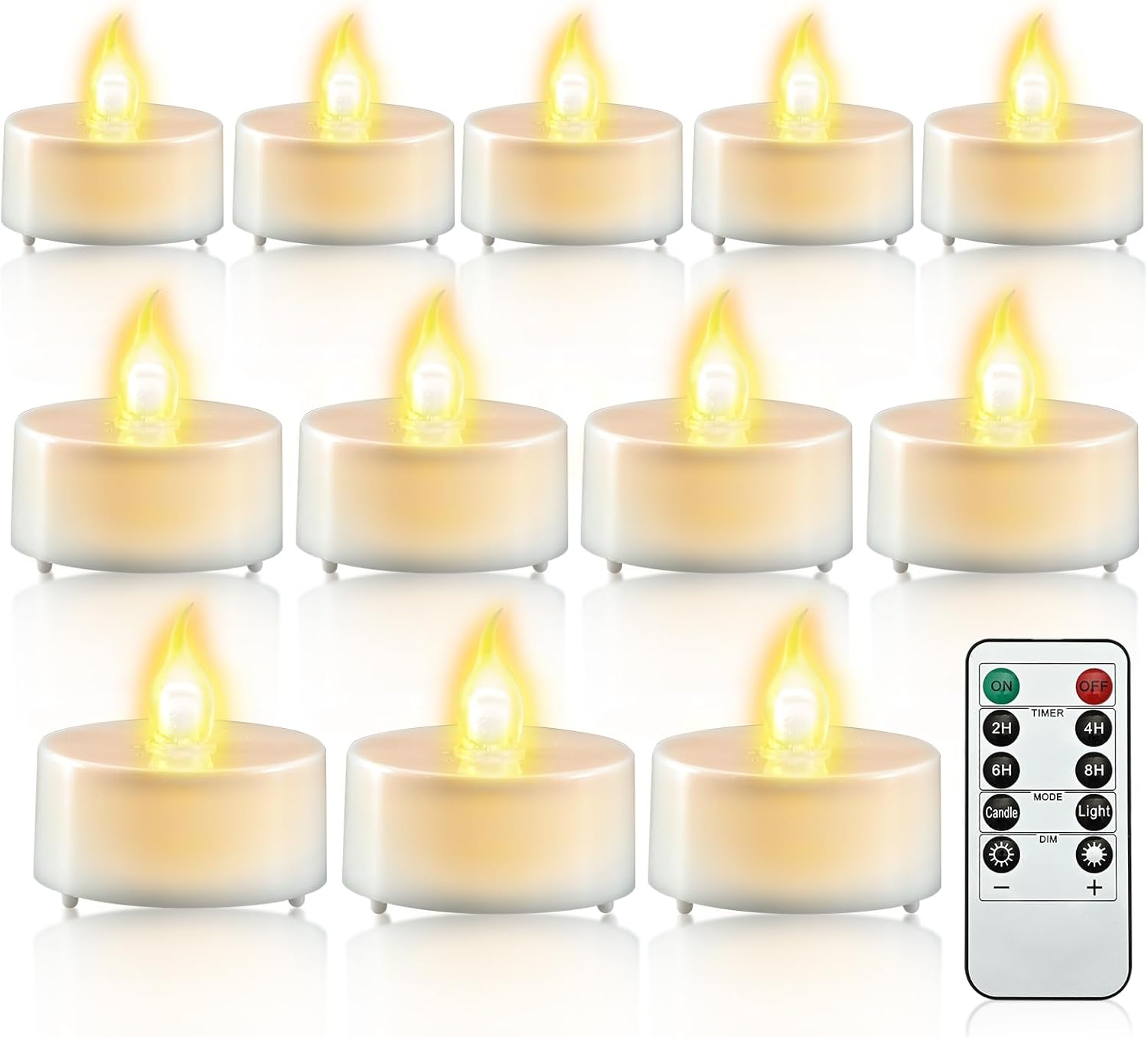 LED Tea Lights For Chandelier - Pack of 24 With Remote Control - [Bell Tents]