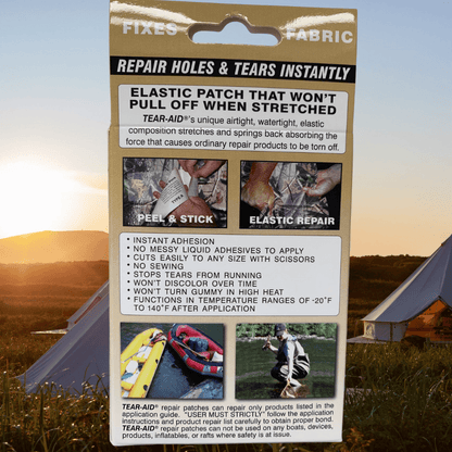 repair kit for canvas tent Tear-Aid Fabric Repair Kit Type A