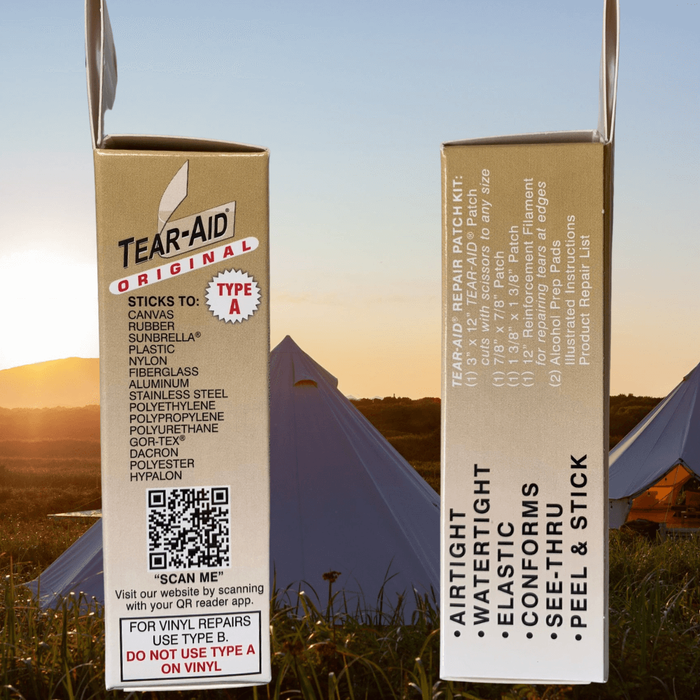 repair kit for canvas tent Tear-Aid Fabric Repair Kit Type A