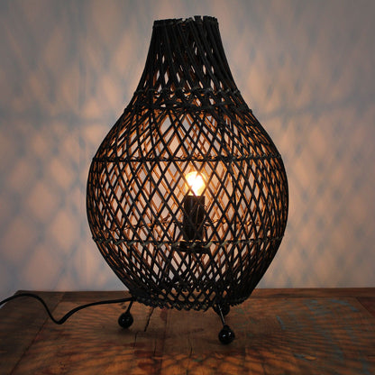 Lampau Bwrdd Rattan - Naturiol - [Pebyll Cloch]