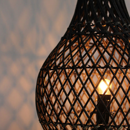 Lampau Bwrdd Rattan - Naturiol - [Pebyll Cloch]