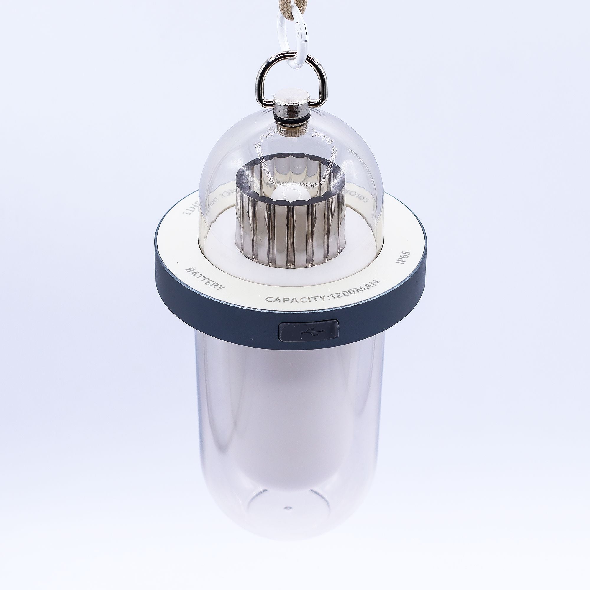 Lamp Effeith Fflam Awyr Agored - Gwyn USB - Gwefradwy C - Lliw Lluosog - [Pebyll Bell]