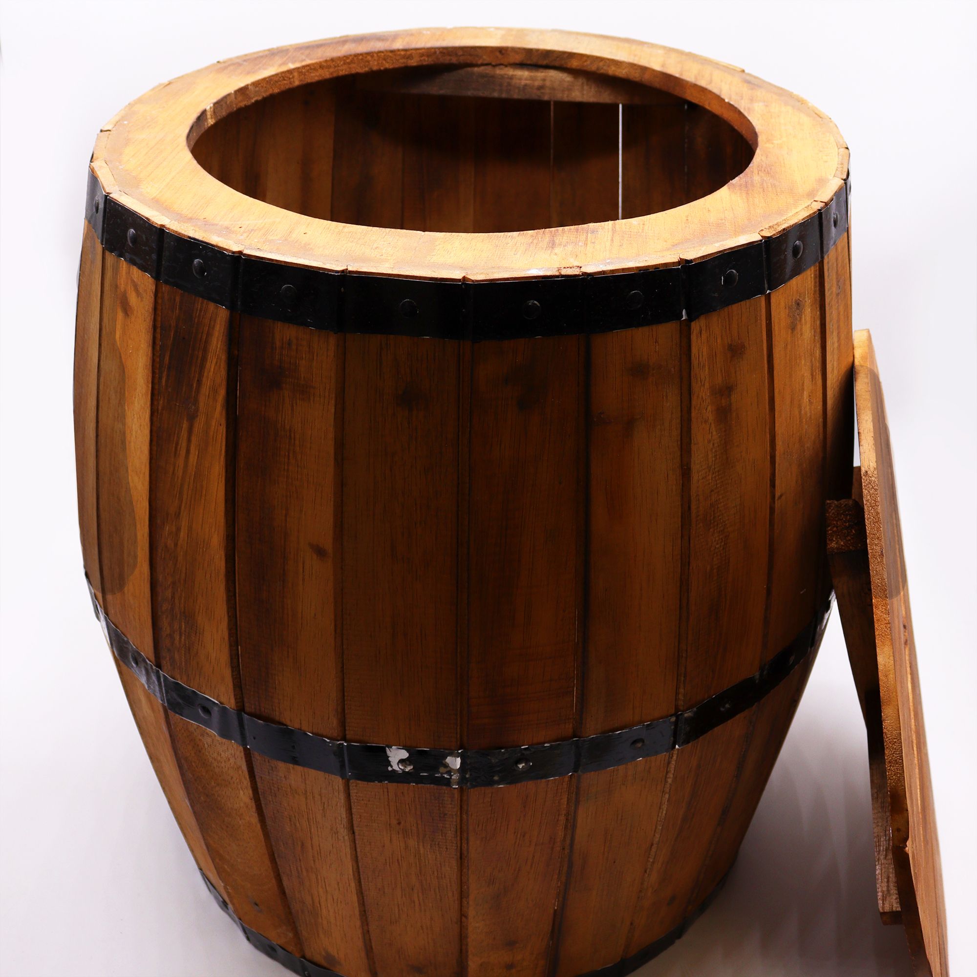 Bwrdd Casgenni Cwrw – Pren Naturiol 60 x 48.5 cm - [Pebyll Cloch]