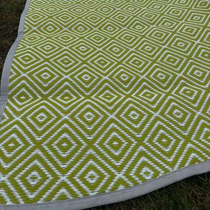 Poly Propylene Flooring Diamond Green / Dark Grey - Fire Retardant