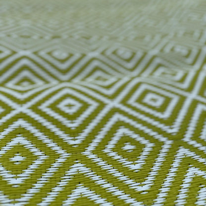 Poly Propylene Flooring Diamond Green / Dark Grey - Fire Retardant - [Bell Tents]