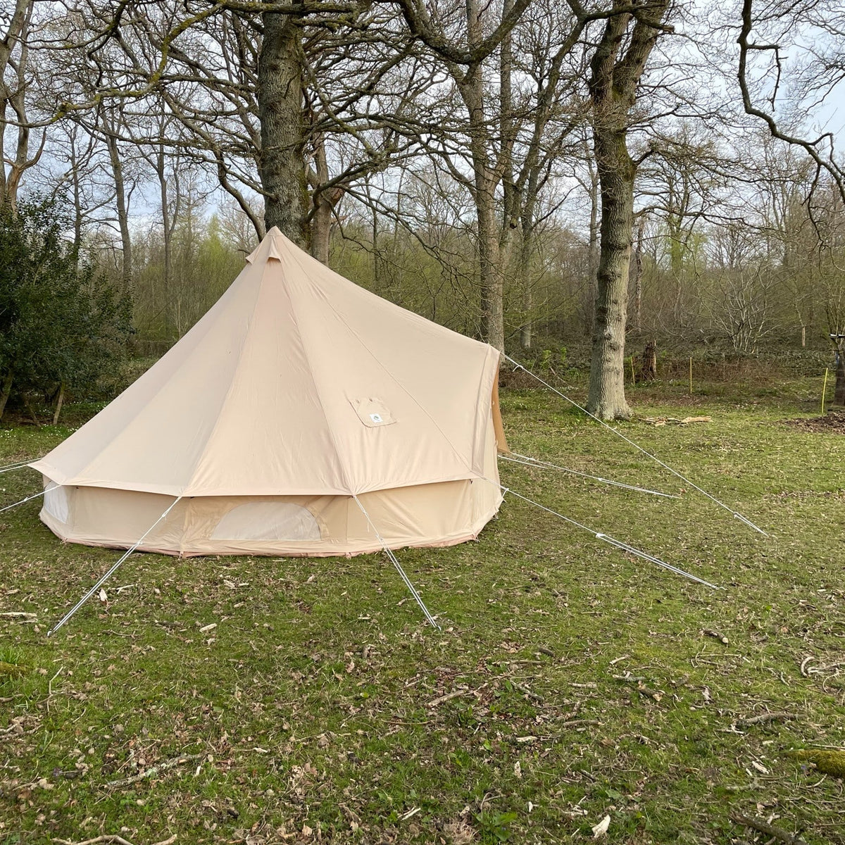 5m Bell Tent Fireproof With Stove Hole & Flap - Bell Tent Sussex