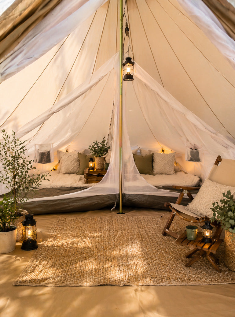 6m Inner Tent with Mesh Windows - Bell Tent Bedroom Compartment - Bell Tent Sussex