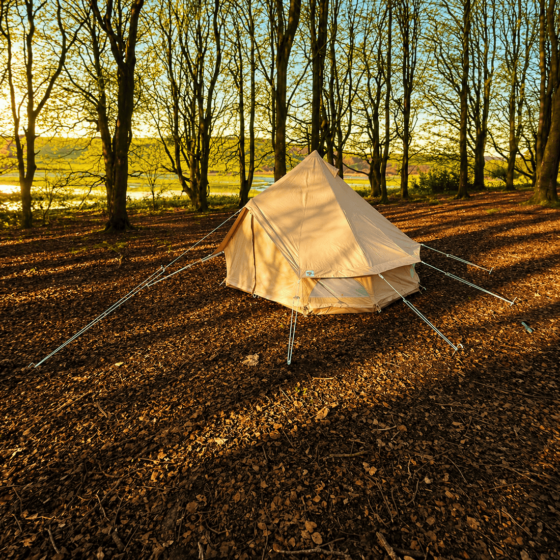 3m Bell Tent Fireproof With Stove Hole &amp; Flap (No Centre Pole) - [Bell Tents]