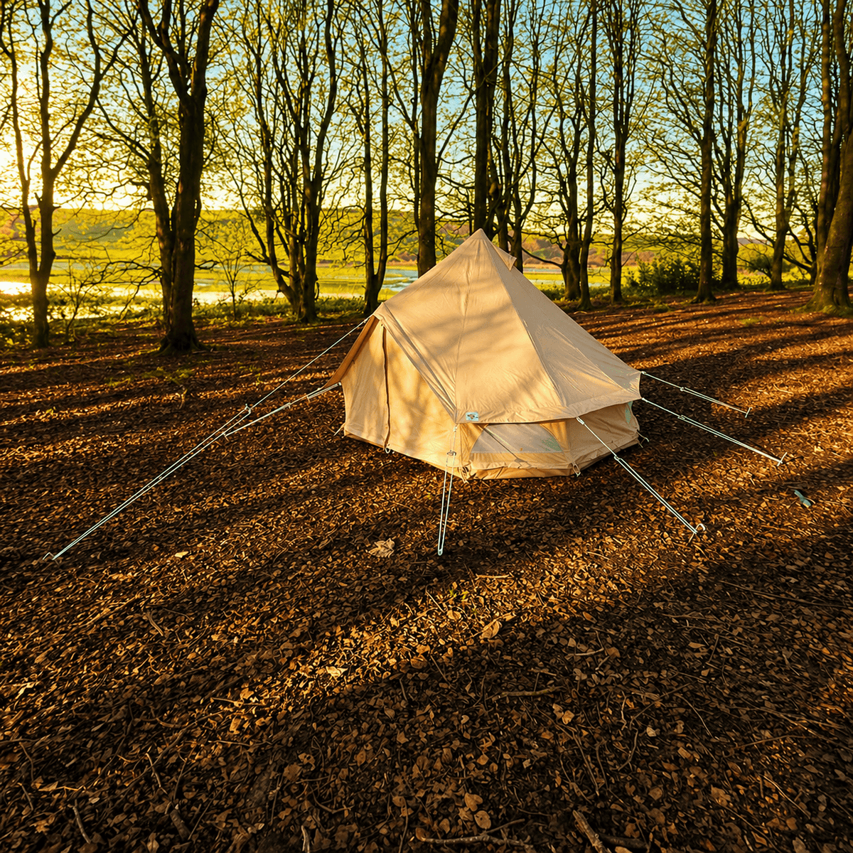 3m Bell Tent Fireproof With Stove Hole & Flap (No Centre Pole) - [Bell Tents]