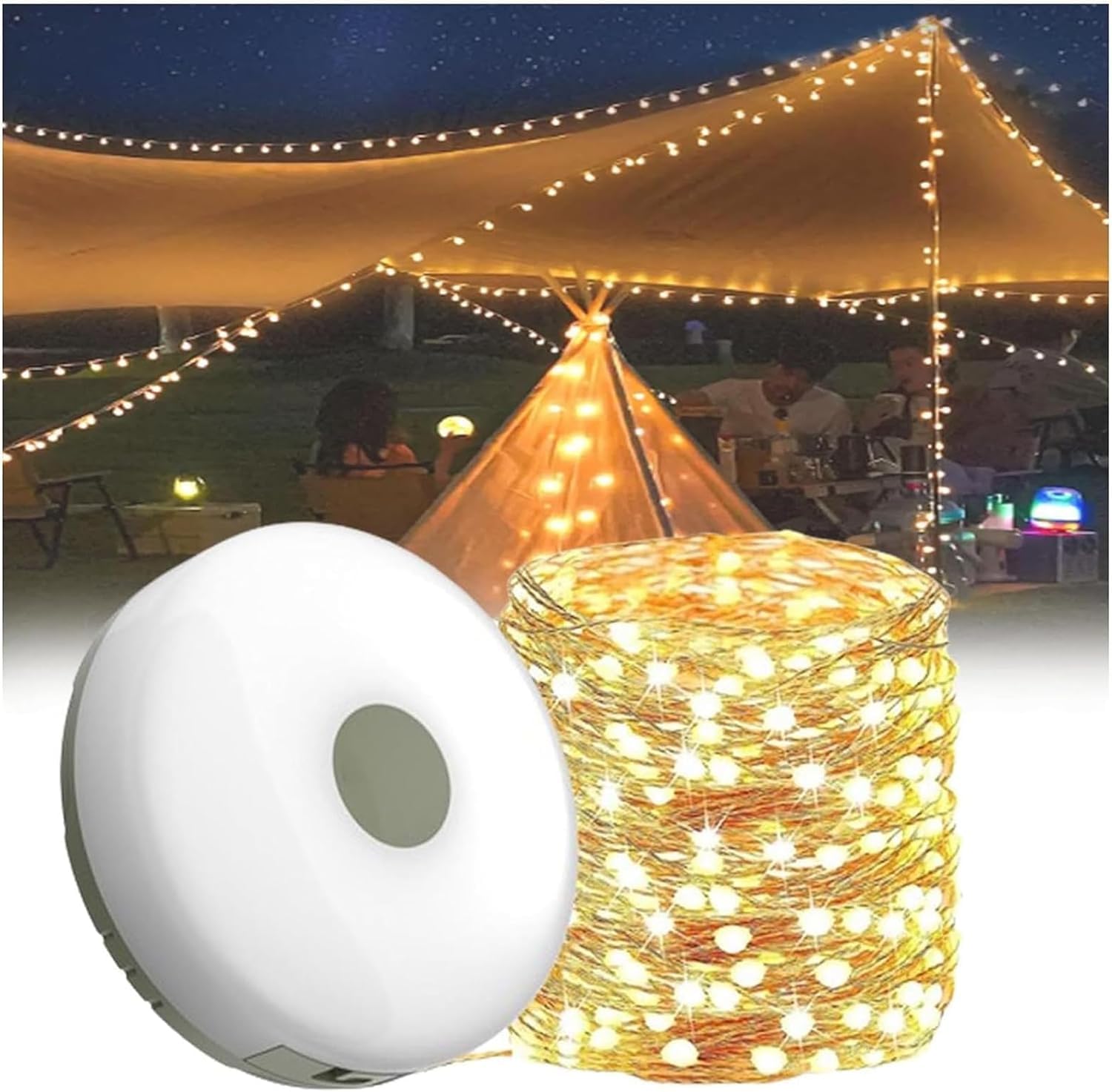 LED Camping Fairy Lights with Reel - Bell Tent Sussex