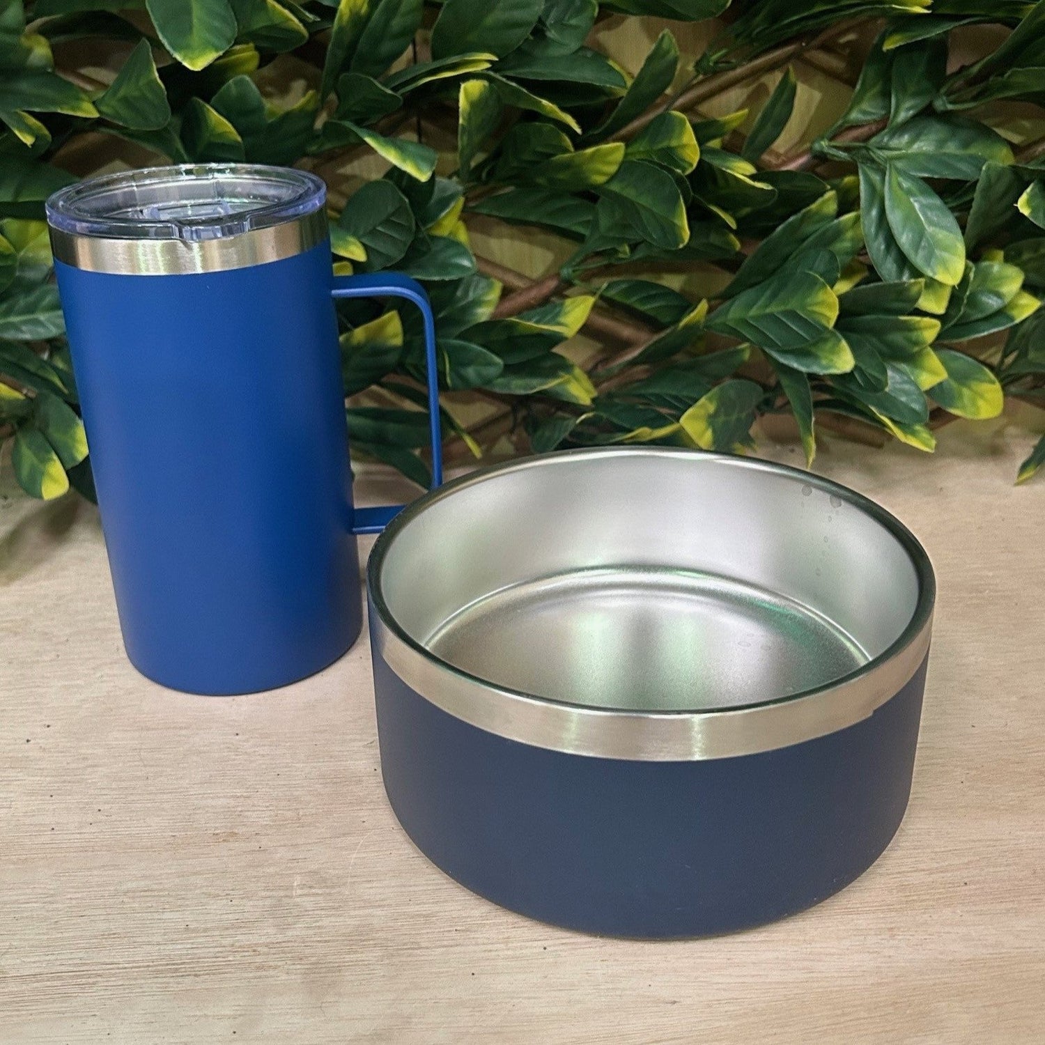 Stainless Steel Non-Slip Dog Bowl and Thermo mug - [Bell Tents]