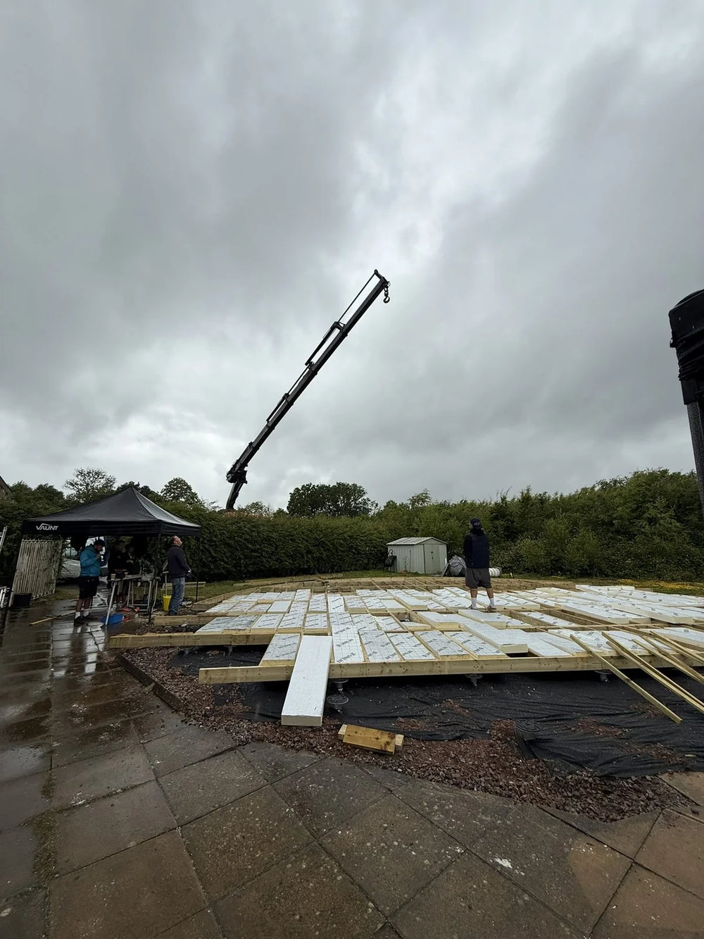 Geodesic dome installation photo
