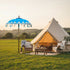 Parasol Patio Bali - Canfas - Addurn Naturiol - 1.5m - [Pebyll Cloch]