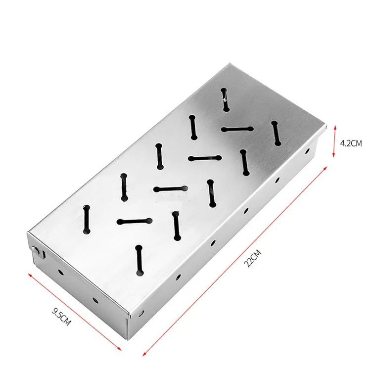 Stainless Steel BBQ Wood Chip Smoke Box - [Bell Tents]