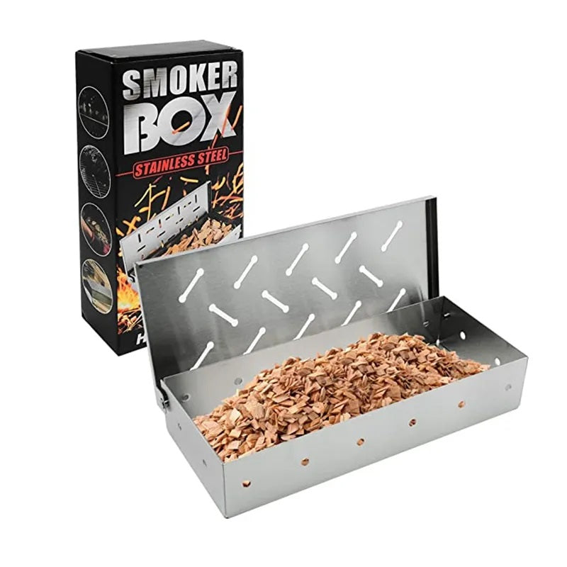 Stainless Steel BBQ Wood Chip Smoke Box