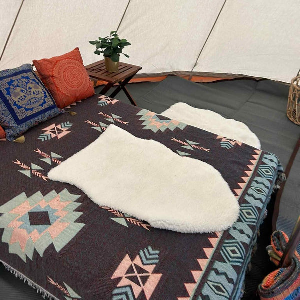 5m Tipi Tent Fireproof With Stove Hole & Flap - Bell Tent Sussex