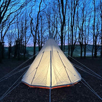 4m Tipi Tent Fireproof With Stove Hole & Flap - Bell Tent Sussex