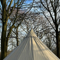 5m Tipi Tent Fireproof With Stove Hole & Flap - Bell Tent Sussex