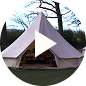 Glamping in a bell tent