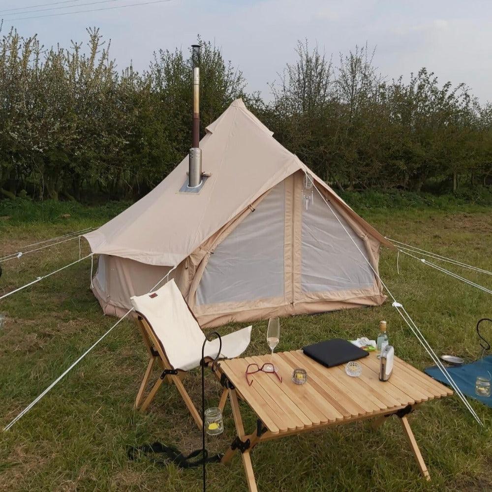 3m Bell Tent Fireproof With Stove Hole &amp; Flap (No Centre Pole) - Bell Tent Sussex