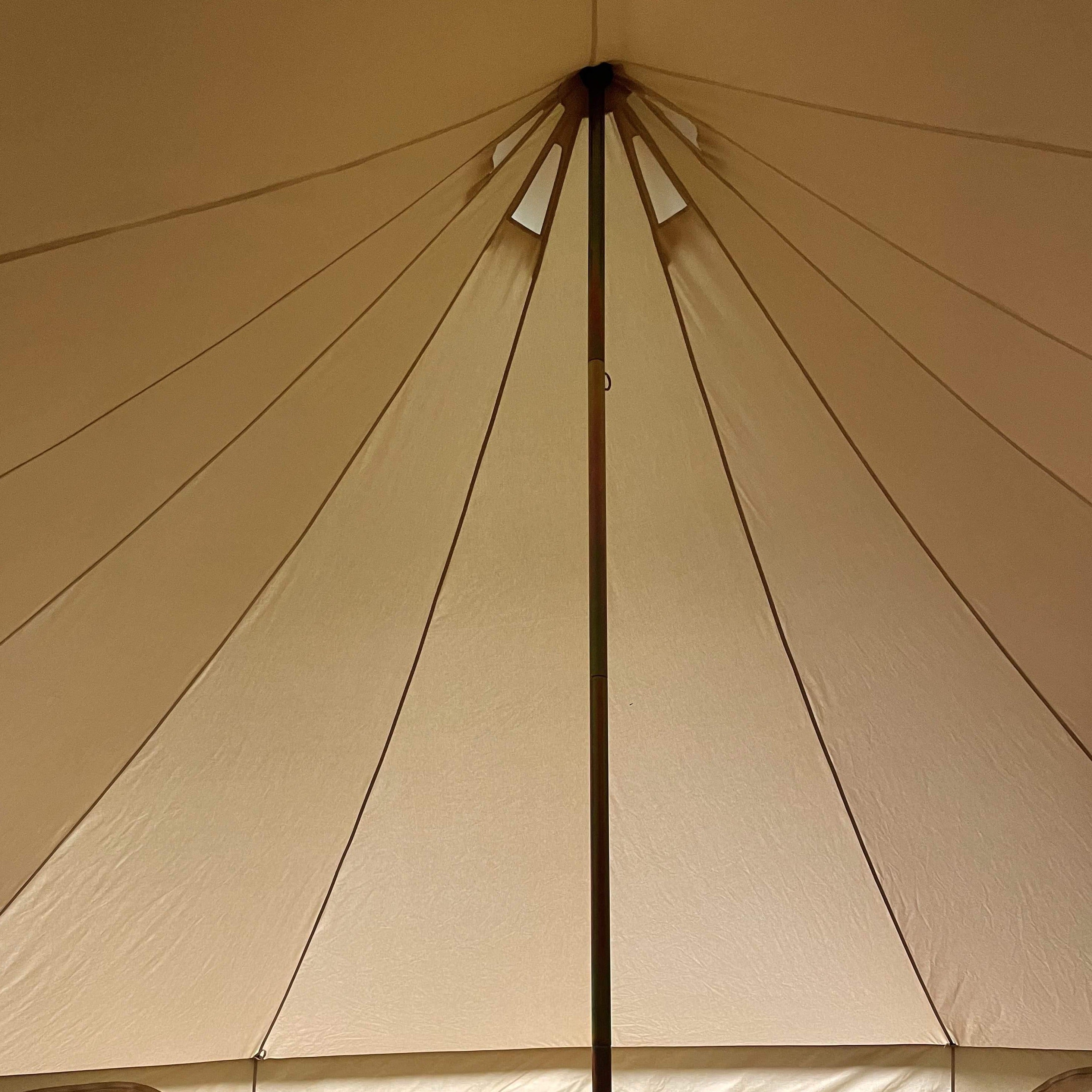 6m Bell Tent Fireproof With Stove Hole &amp; Flap - Bell Tent Sussex