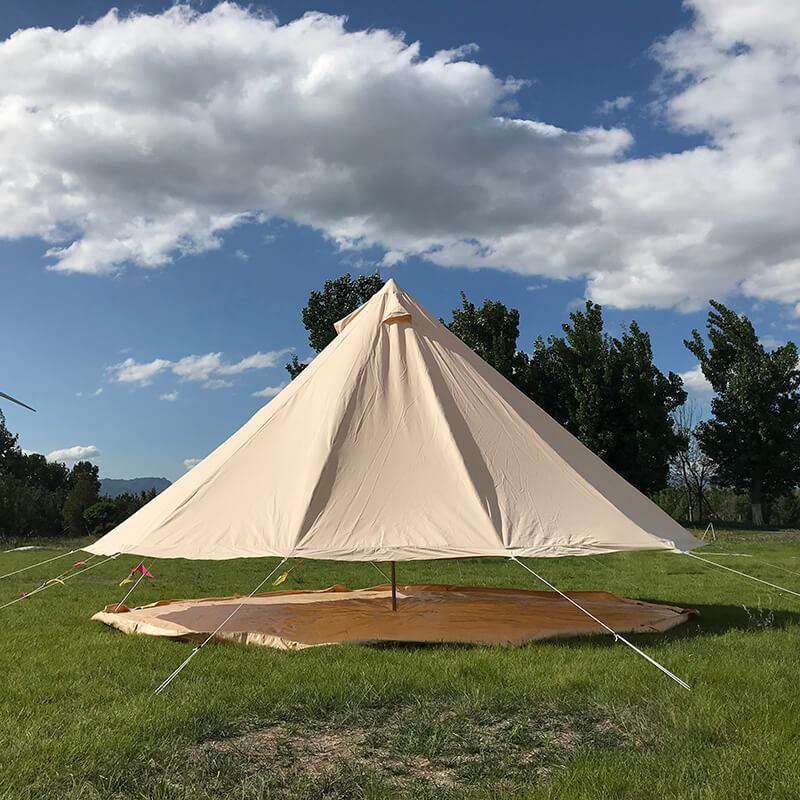 4m Bell Tent Fireproof With Stove Hole &amp; Flap - Bell Tent Sussex