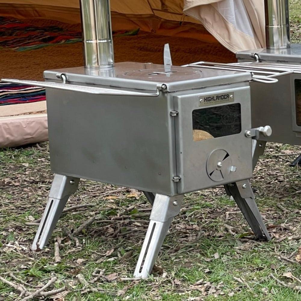 Highlander 304 Stainless Steel Portable Stove - Bell Tent Sussex