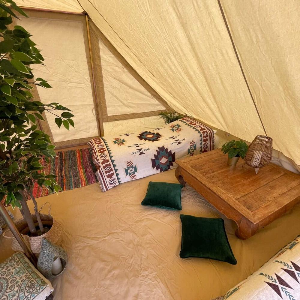 Bohemian Reversible Cotton Blanket - Bell Tent Sussex