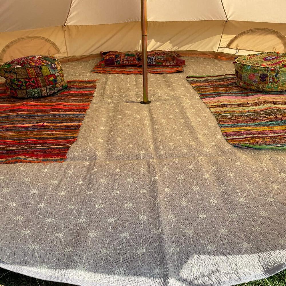 bell tent mats Poly Propylene Mat Cream - Fire Retardant