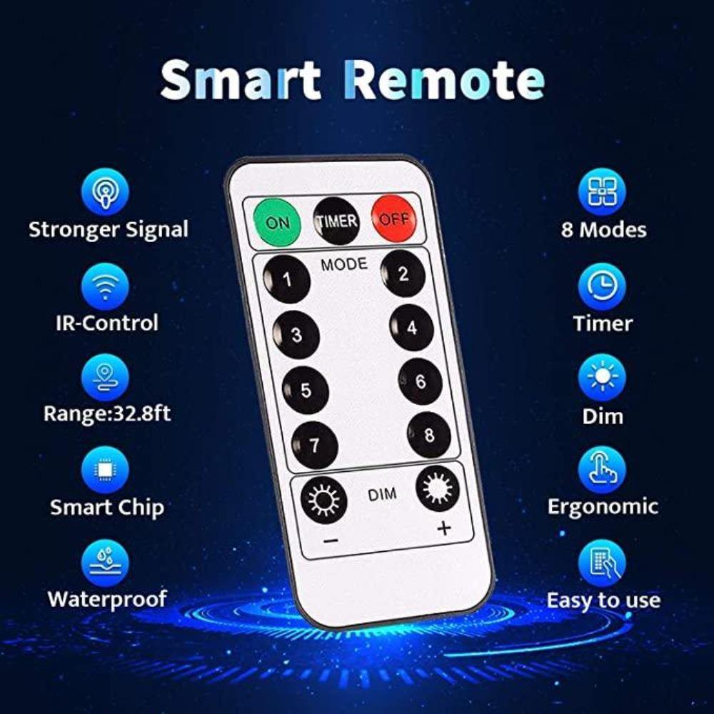 Battery controlled online led lights