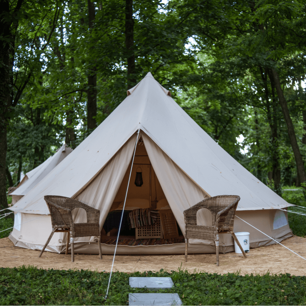 4m Bell Tent With Stove Hole &amp; Flap - Bell Tent Sussex