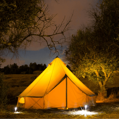 4m Bell Tent Fireproof With Stove Hole &amp; Flap - Bell Tent Sussex